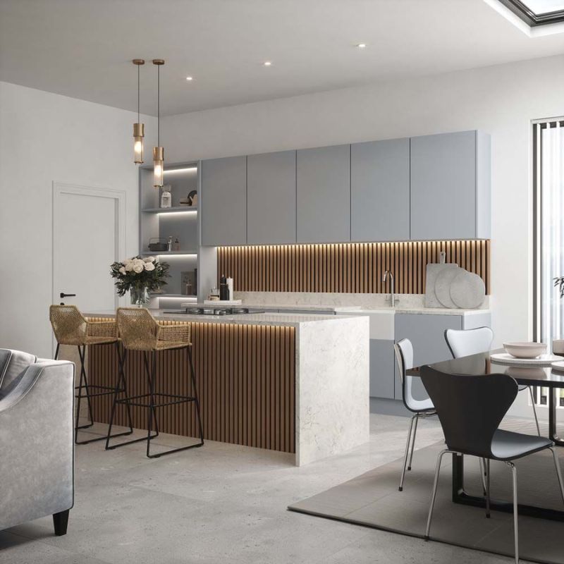 Smoked Oak Acoustic Wall Panel - 608mm x 2400mm