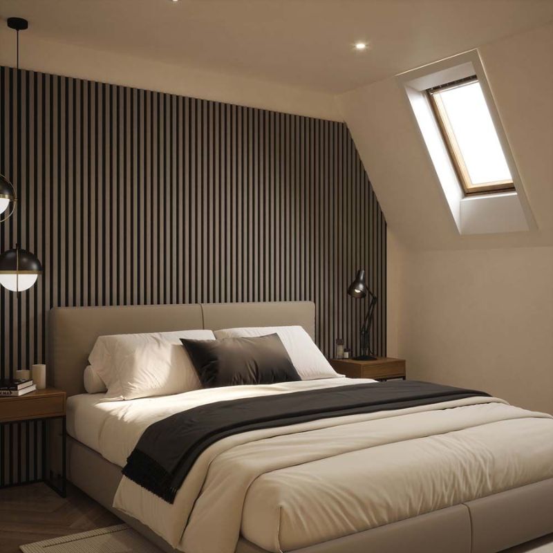 Misty Grey Acoustic Wall Panel - 608mm x 2400mm