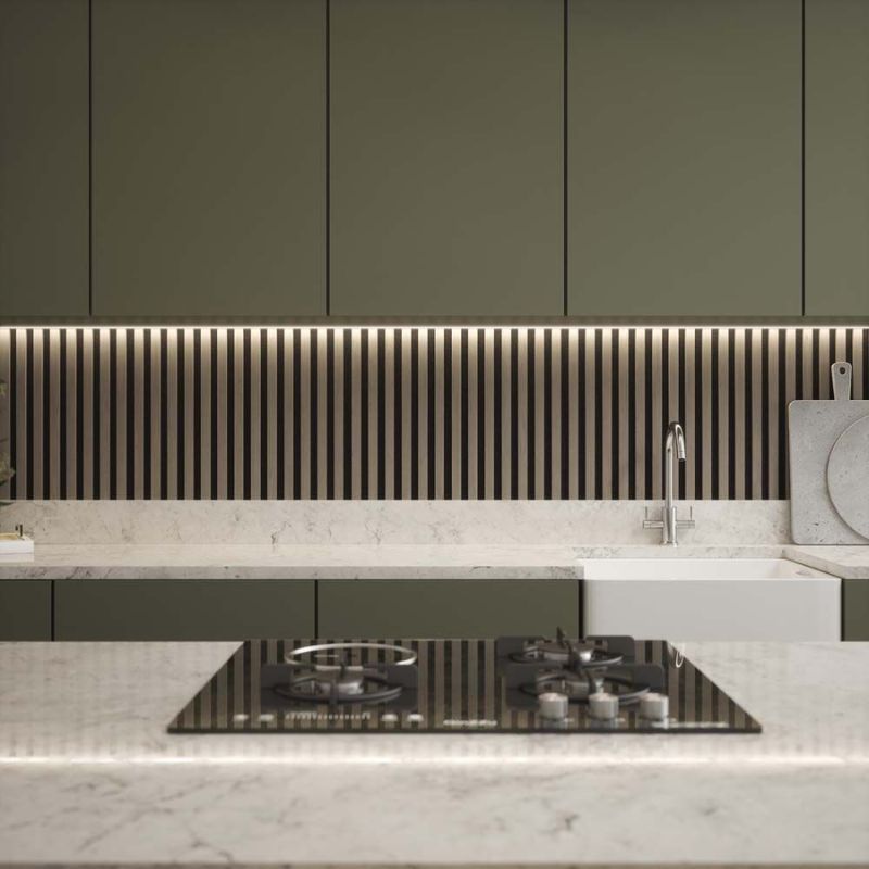 Smoked Grey Acoustic Wall Panel - 608mm x 2400mm