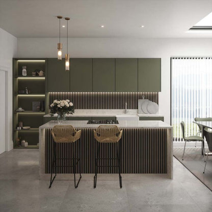 Smoked Grey Acoustic Wall Panel - 608mm x 2400mm