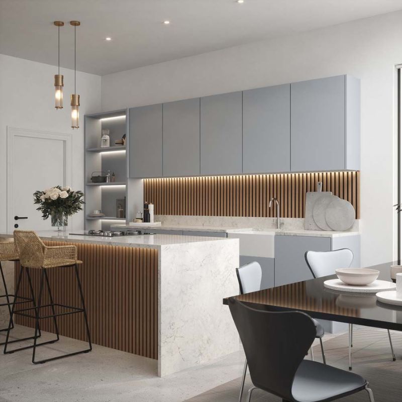 Smoked Oak Acoustic Wall Panel - 608mm x 2400mm