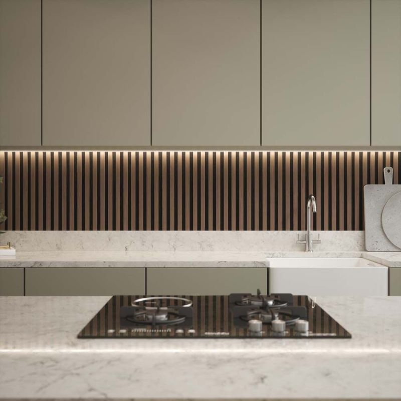 Walnut Acoustic Wall Panel - 608mm x 2400mm