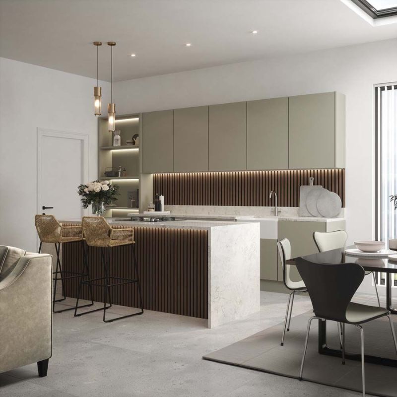 Walnut Acoustic Wall Panel - 608mm x 2400mm