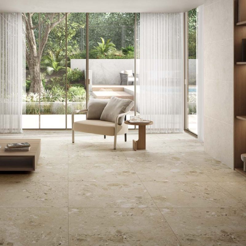Amaya Terrazzo Beige Matt Porcelain Wall & Floor Tiles - 900mm x 900mm