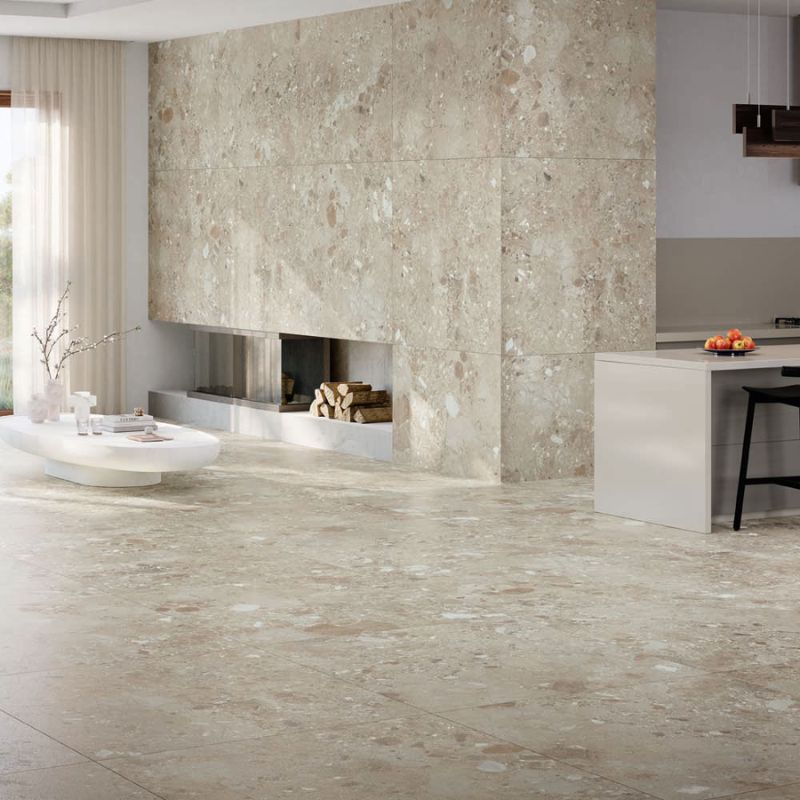 Amaya Terrazzo Natural Matt Porcelain Wall & Floor Tiles - 900mm x 900mm