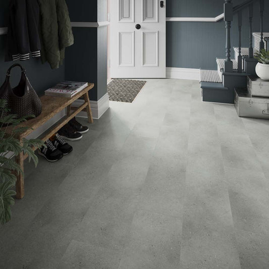 ClickLux Rigid SPC Flooring 305mm x 610mm - Axia Concrete Grey