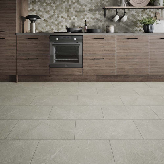 ClickLux Rigid SPC Flooring 305mm x 610mm - Chamonix Marble Beige