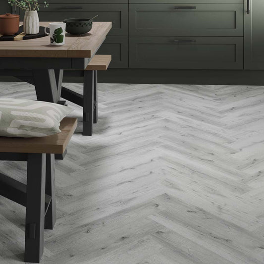 ClickLux Rigid SPC Flooring 630mm x 126mm - Wyre Silver Oak