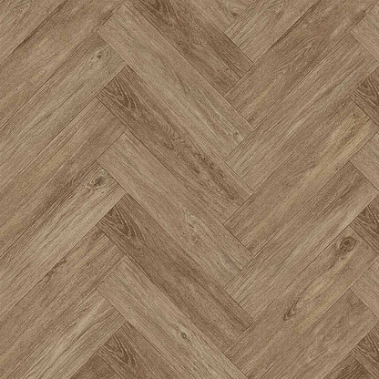 HydroClick Herringbone Laminate Flooring 1174mm x 294mm - Coburn Warm Walnut