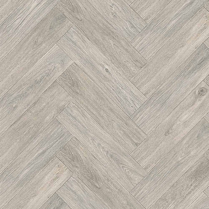 HydroClick Herringbone Laminate Flooring 1174mm x 294mm - Isadora Silver Elder