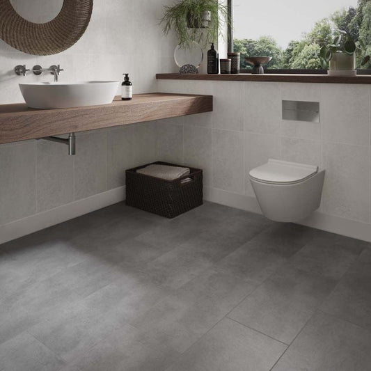 ClickLux Rigid SPC Flooring 305mm x 610mm - Pinnacle Concrete Grey