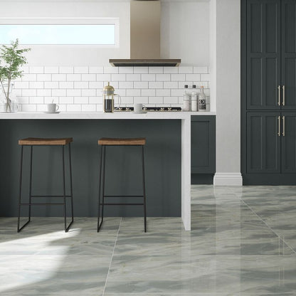 Aphrodite Emerald Polished Porcelain Wall & Floor Tiles - 600mm x 600mm