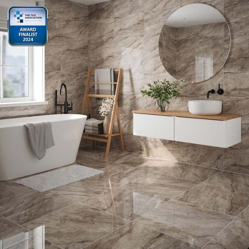 Artemis Stone Polished Porcelain Wall & Floor Tiles - 300mm x 600mm