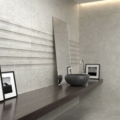 Brooklyn Grey Décor Matt Ceramic Wall Tiles - 300mm x 900mm