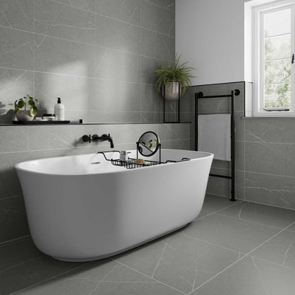 Capri Grey Matt Porcelain Wall & Floor Tiles - 600mm x 600mm