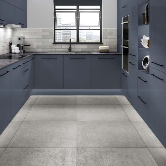 Castile Dark Grey Matt Porcelain Wall & Floor Tiles - 800mm x 800mm