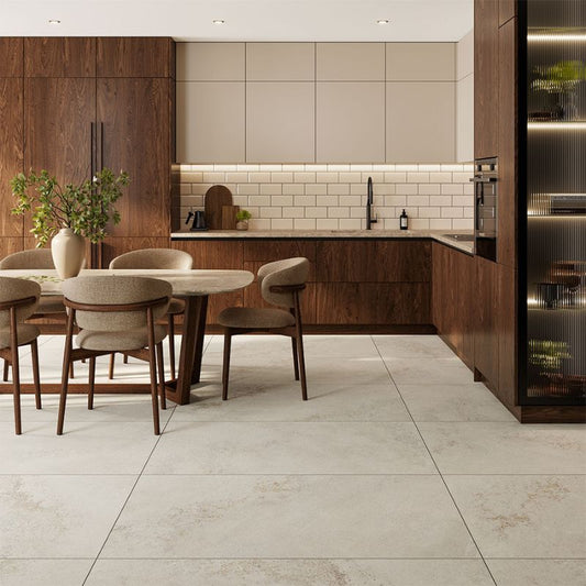 Columbia White Matt Porcelain Wall & Floor Tiles - 600mm x 1200mm