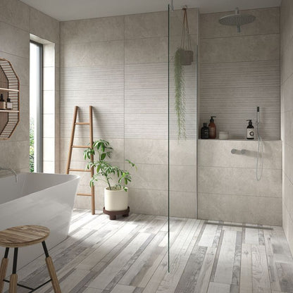 Darwin Grey Matt Porcelain Wall & Floor Tiles - 200mm x 1140mm