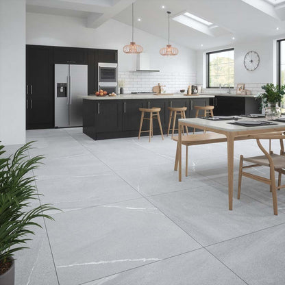 Eastford Grey Matt Porcelain Wall & Floor Tiles - 995mm x 995mm