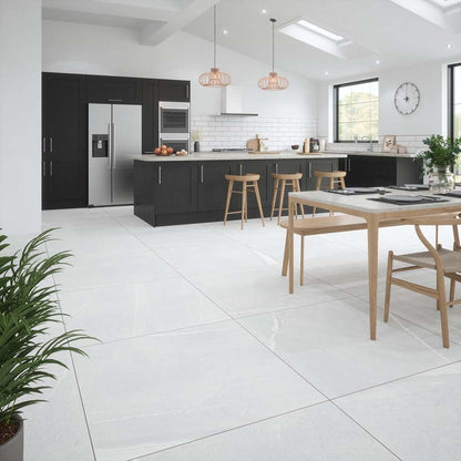 Eastford Pearl Matt Porcelain Wall & Floor Tiles - 995mm x 995mm