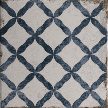 Garcia Trellis Blue Matt Porcelain Wall & Floor Tiles - 200mm x 200mm