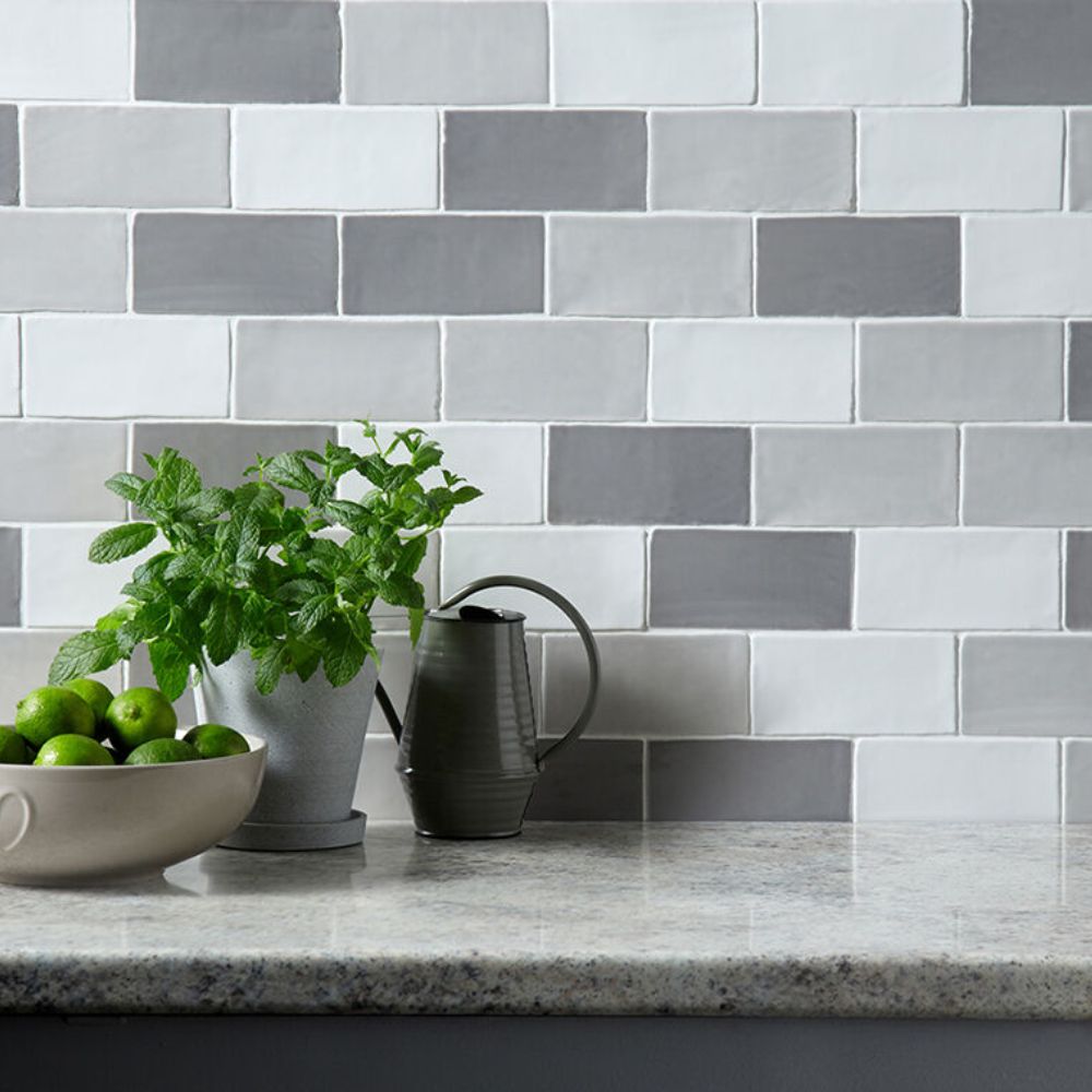 Handmade White Gloss Ceramic Wall Tiles - 75mm x 150mm