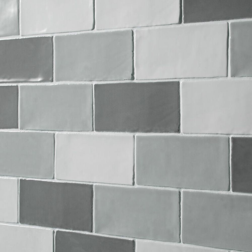 Handmade White Gloss Ceramic Wall Tiles - 75mm x 150mm