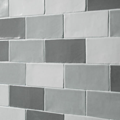 Handmade White Gloss Ceramic Wall Tiles - 75mm x 150mm