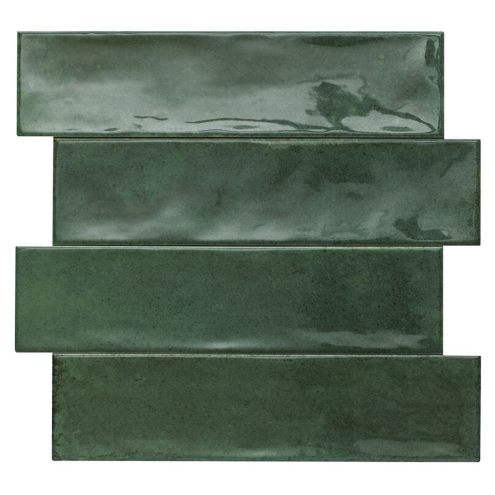 Hope Green Gloss Ceramic Wall Tiles - 75mm x 300mm