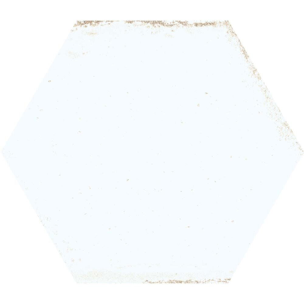 Hope White Hexagon Gloss Ceramic Wall Tiles - 150mm x 173mm