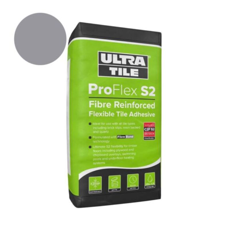 Instarmac Ultra Proflex S2 Fibre Reinforced Tile Adhesive 20kg - Grey