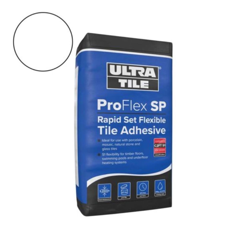 Instarmac Ultra Proflex SP Rapid Set Tile Adhesive 20kg - White