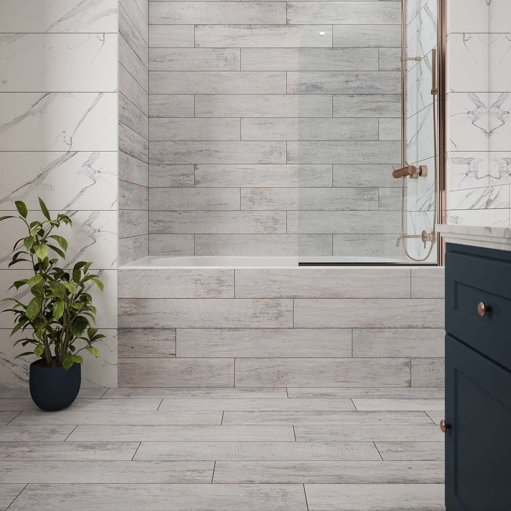 Kendal Bianco Matt Porcelain Wall & Floor Tiles - 300mm x 600mm