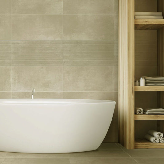 Loft Cream Matt Porcelain Wall & Floor Tiles - 298mm x 600mm