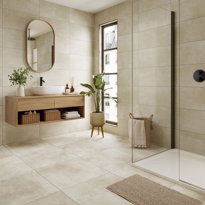 Loft Cream Matt Porcelain Wall & Floor Tiles - 600mm x 600mm