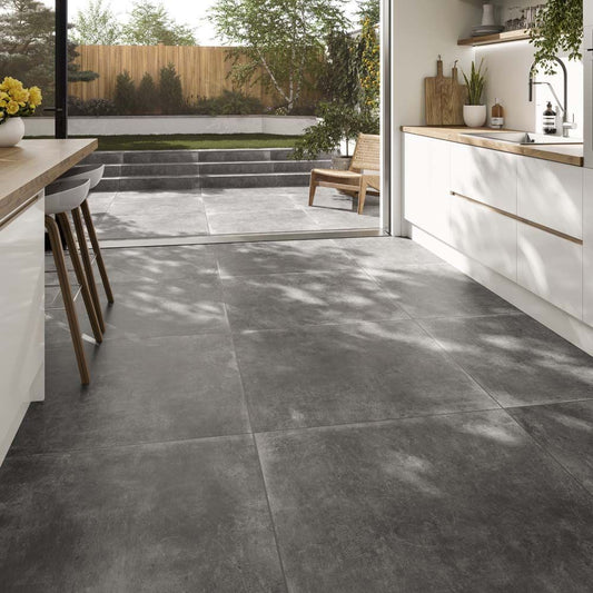 Loft Grey Matt Porcelain Wall & Floor Tiles - 800mm x 800mm