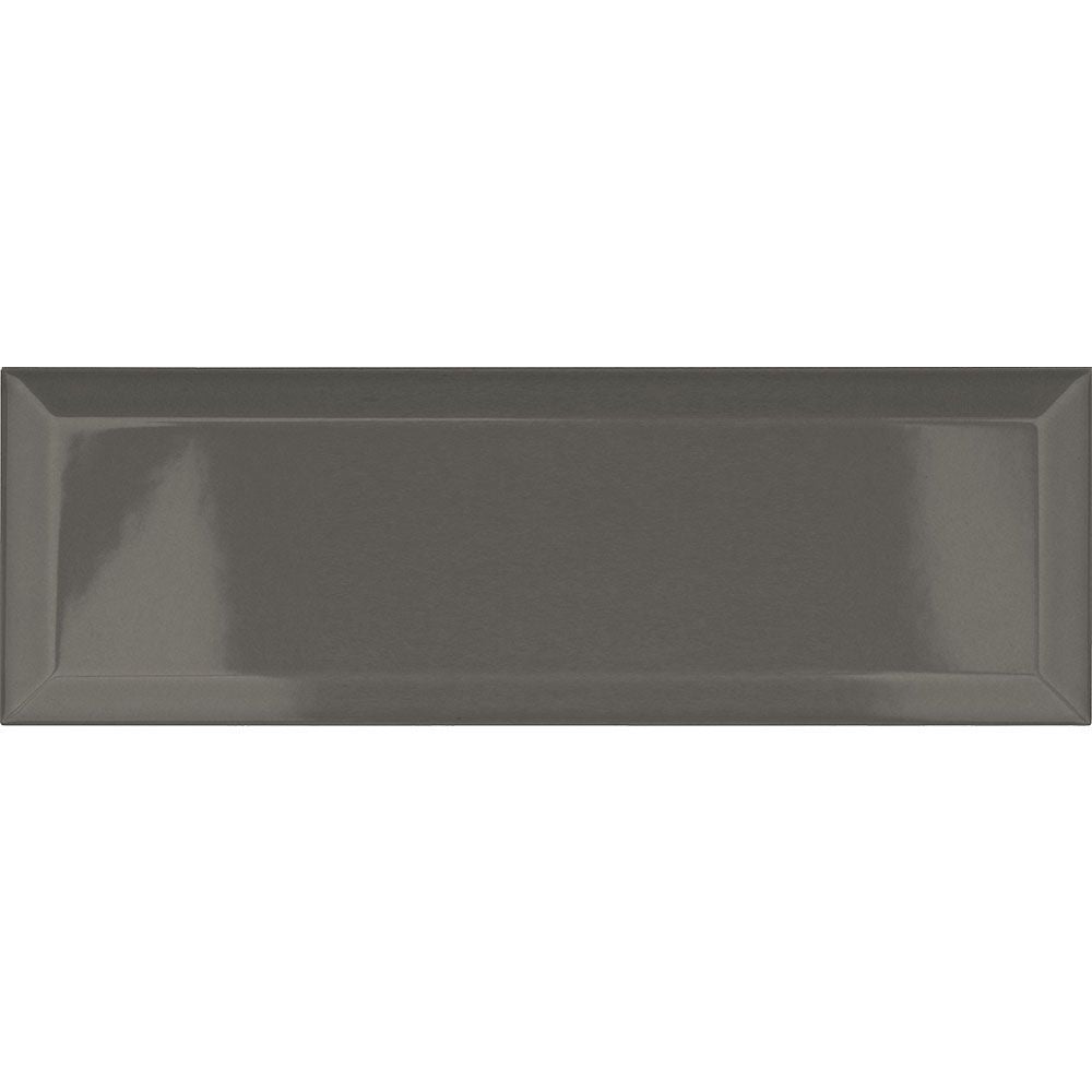 Metro Dark Grey Gloss Ceramic Wall Tiles - 100mm x 300mm