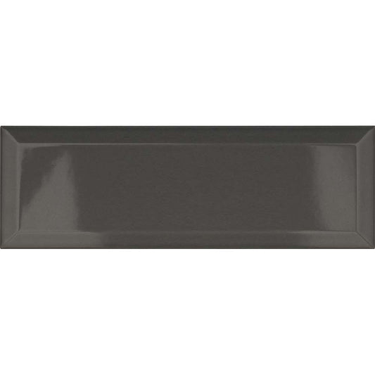 Metro Graphite Gloss Ceramic Wall Tiles - 100mm x 300mm