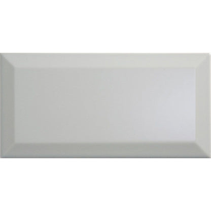 Metro Light Grey Gloss Ceramic Wall Tiles - 100mm x 200mm