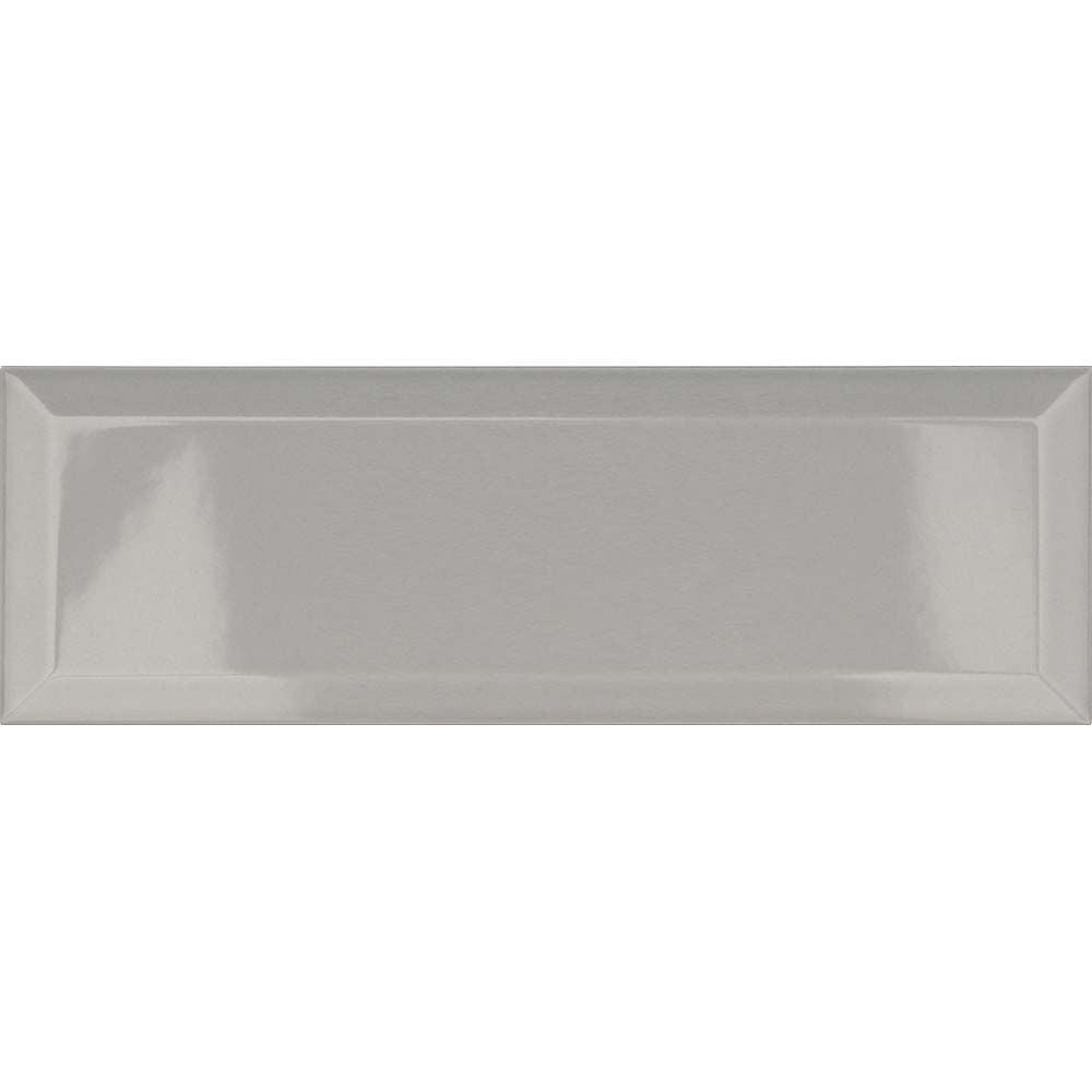 Metro Light Grey Gloss Ceramic Wall Tiles - 100mm x 300mm