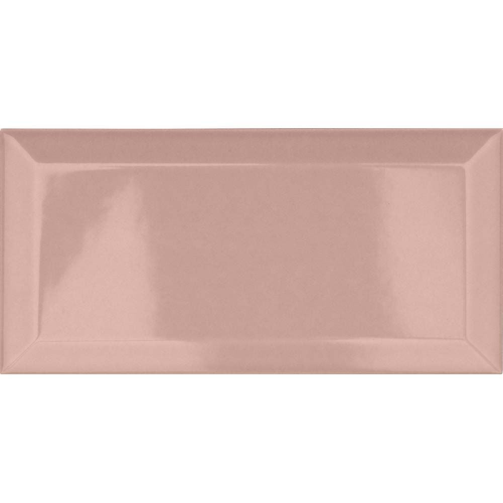 Metro Pink Gloss Ceramic Wall Tiles - 100mm x 200mm