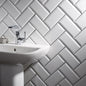 Metro White Gloss Ceramic Wall Tiles - 100mm x 200mm