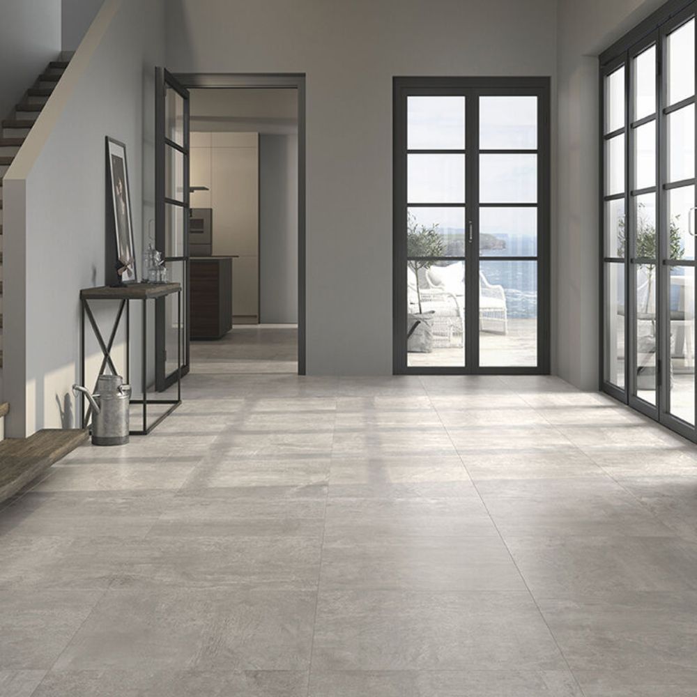 Mica Grey Matt Porcelain Wall & Floor Tiles - 600mm x 600mm