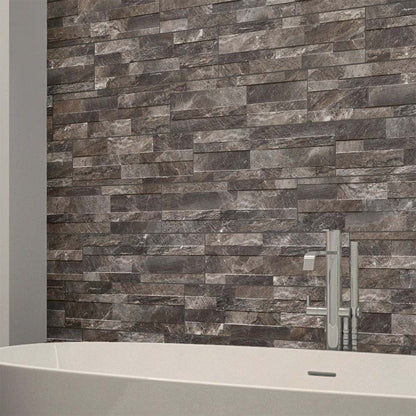 Oswald Grey Split Face Matt Porcelain Wall Tiles - 150mm x 610mm