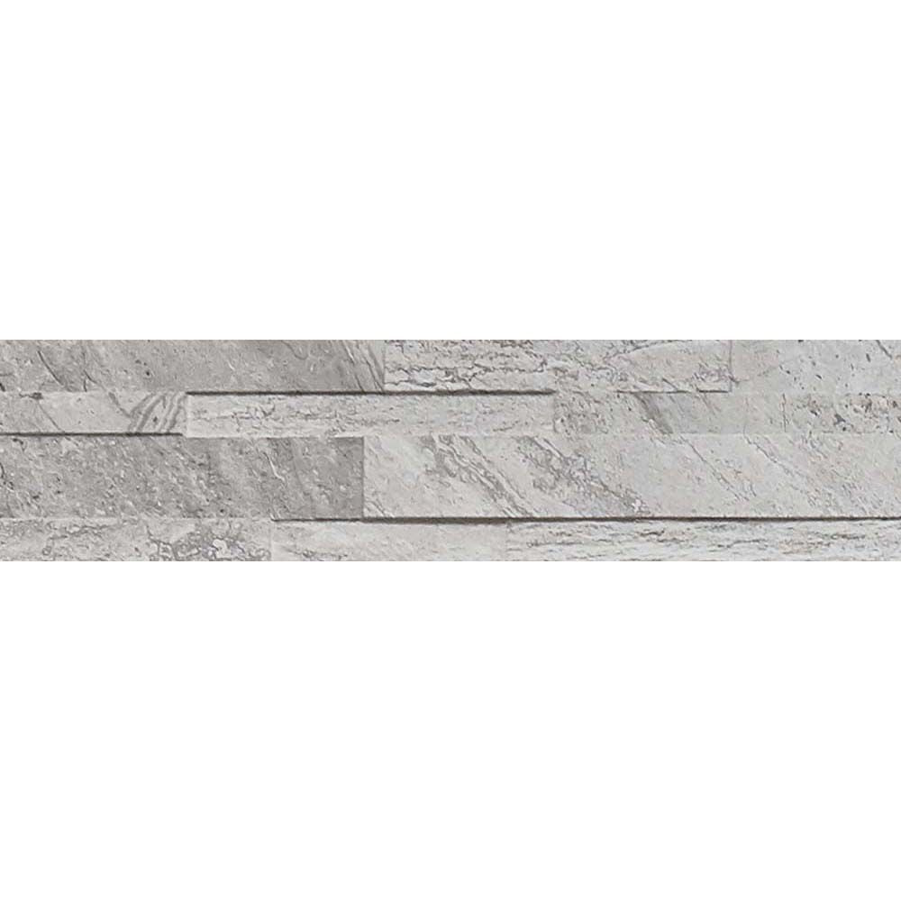 Oswald Grey Split Face Matt Porcelain Wall Tiles - 150mm x 610mm