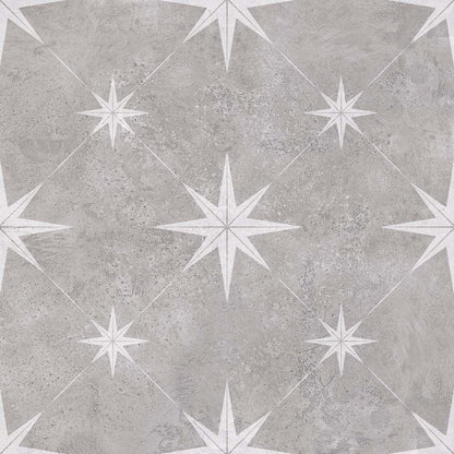 Vincent Grey Patterned Matt Ceramic Wall & Floor Tiles - 335mm x 335mm